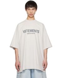 Vetements - T-shirt 'limited edition' gris - Lyst