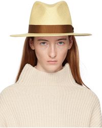 Rag & Bone - Beige Trim Panama Hat - Lyst