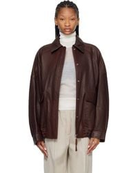 Rohe - Grain Leather Aviator Jacket - Lyst