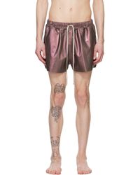 Rick Owens - Maillot De Bain De Style Short Boxeur Brun - Lyst