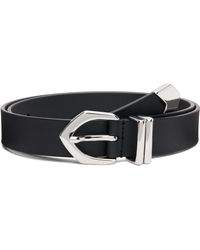 Anderson's - Skinny Nappa Calf Leather Belt - Lyst
