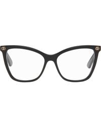 Gucci - Light Acetate gg Cat Eye Glasses - Lyst