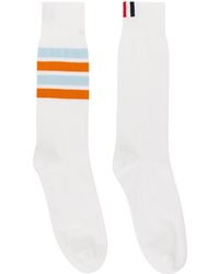 Thom Browne - White 4-bar Socks - Lyst