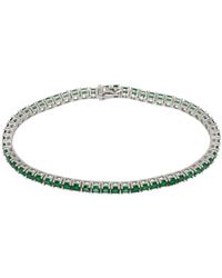 Hatton Labs - Bracelet de tennis argenté et vert - Lyst