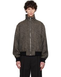 Bottega Veneta - Houndstooth Bomber Jacket - Lyst