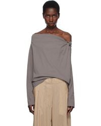Dries Van Noten - トープ オフショルダー トップス - Lyst