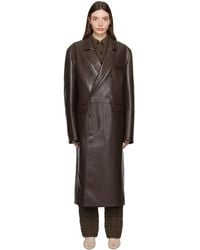 Nanushka - Brown Sverre Leather Coat - Lyst