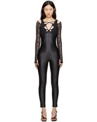 Versace Jeans Couture - Black Cutout Jumpsuit - Lyst