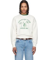Polo Ralph Lauren - Off- Vintage Fit Fleece Graphic Sweatshirt - Lyst