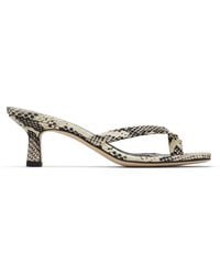 Aeyde - Off- & Wilma Leather Thong Heeled Sandals - Lyst
