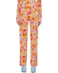 着心地ゆったり♪【Dries Van Noten】フローラル トラウザーズ Dries Van Noten シルバー フローラル トラウザーズ ナチュラル