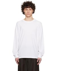 YLÈVE - ホワイト Supima コットン キュプラ 長袖Tシャツ - Lyst