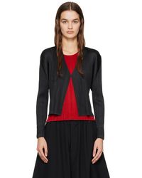 Pleats Please Issey Miyake - Black Monthly Colors December Cardigan - Lyst