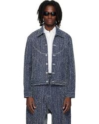 SAGE NATION - Indigo Jiji Denim Jacket - Lyst