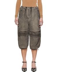 DIESEL - グレー P-Dayetz-Short-Fem-Q3 トラウザーズ - Lyst