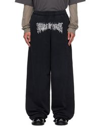 Vetements - Pantalon De Survêtement Ample Noir À Logo - Lyst