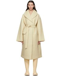 REMAIN Birger Christensen Off- Quilted Pam Coat - Natural