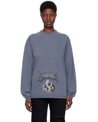 we11done - Blue Long Sleeve T-shirt - Lyst