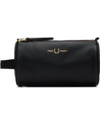 Fred Perry - Tumbled Leather Wash Bag - Lyst