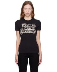 Versace - Black Crystal-cut T-shirt - Lyst