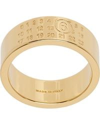 MM6 by Maison Martin Margiela - ゴールド Numeric Minimal Signature リング - Lyst