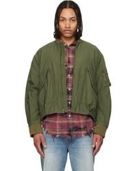 R13 - Khaki Bubble Bomber Jacket - Lyst