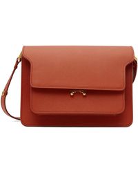 Marni - Red Saffiano Leather Medium Trunk Bag - Lyst