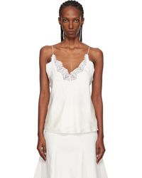 knee length dresses for ladies Lace Silk Camisole in Cream