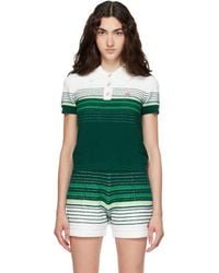 CASABLANCA - Boucle Stripe Short Sleeve Polo - Lyst