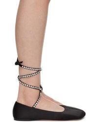 AMINA MUADDI - Ane Lace Up Ballerina Flats - Lyst