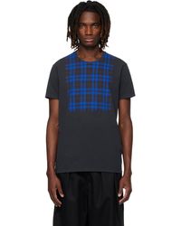 Maison Margiela - Cotton Check Panel T-Shirt - Lyst