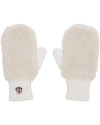 Moncler Mitaines en peau retournee blanches