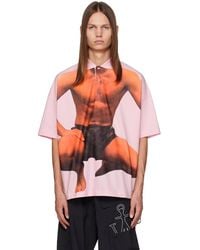 JW Anderson - Pink Printed Polo - Lyst