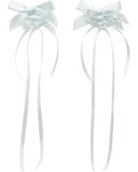 Simone Rocha - ブルー Rosette Bow ピアス - Lyst
