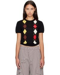 Ganni - Argyle Sweater - Lyst