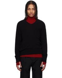 AURALEE - ブラック Summer Cashmere Knit Vネックセーター - Lyst