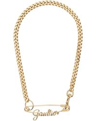 Jean Paul Gaultier - Gold 'the Gaultier Safety Pin' Necklace - Lyst