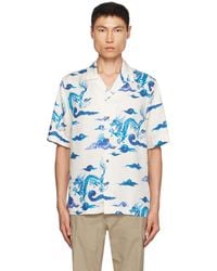 Paul Smith - Off-white & Blue Regular Shirt - Lyst
