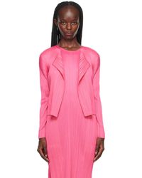 Pleats Please Issey Miyake - Pink Monthly Colors July Cardigan - Lyst