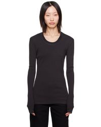 Lemaire - Dropped Shoulder Long Sleeve T-shirt - Lyst