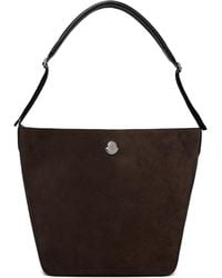 Moncler - Carlo Suede Shoulder Bag - Lyst