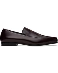 Totême - Toteme Burgundy 'the Oval' Loafers - Lyst