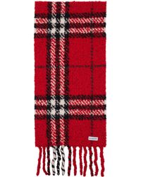 Burberry - Check Alpaca Wool Blend Bouclé Scarf - Lyst