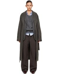 Ssstein - Doeskin Oversized Peak Lapel Chester Coat - Lyst