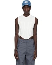 Dion Lee - Off-white Rib Corset Tank Top - Lyst