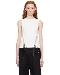 Dion Lee - White Ribbed Tank Top - Lyst