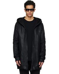 Julius - Pull À Capuche Noir À Pinces - Lyst