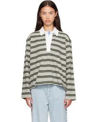 Rag & Bone - Kelly Boxy Striped Long-Sleeve Polo - Lyst