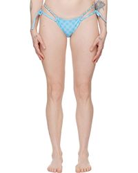MISBHV - Culotte de bikini bleue à monogrammes exclusive à ssense - Lyst