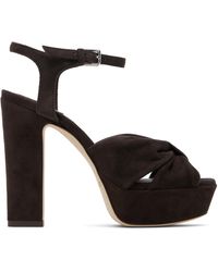 Jimmy Choo - Sandales À Talon Heloise 120 Brunes - Lyst